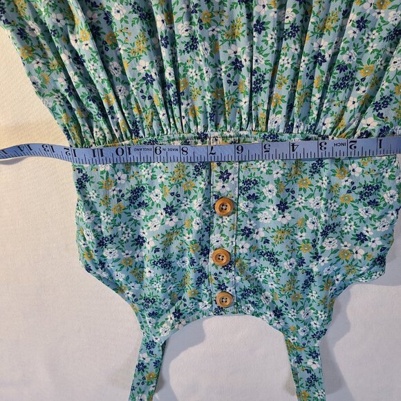 Zunie Blue Floral Sleeveless Sun Dress, Size S (7/8) - C001 - Picture 7 of 10